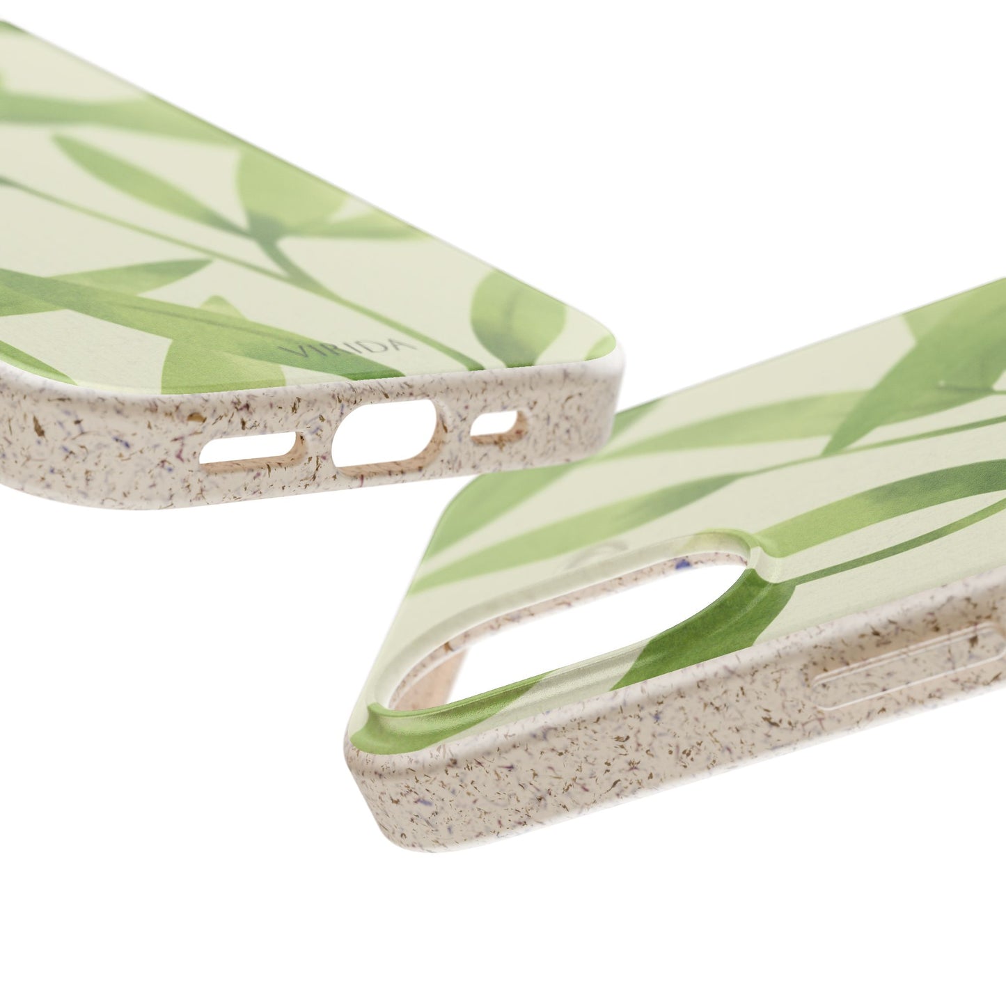 Biodegradable phone case - Green Leaves