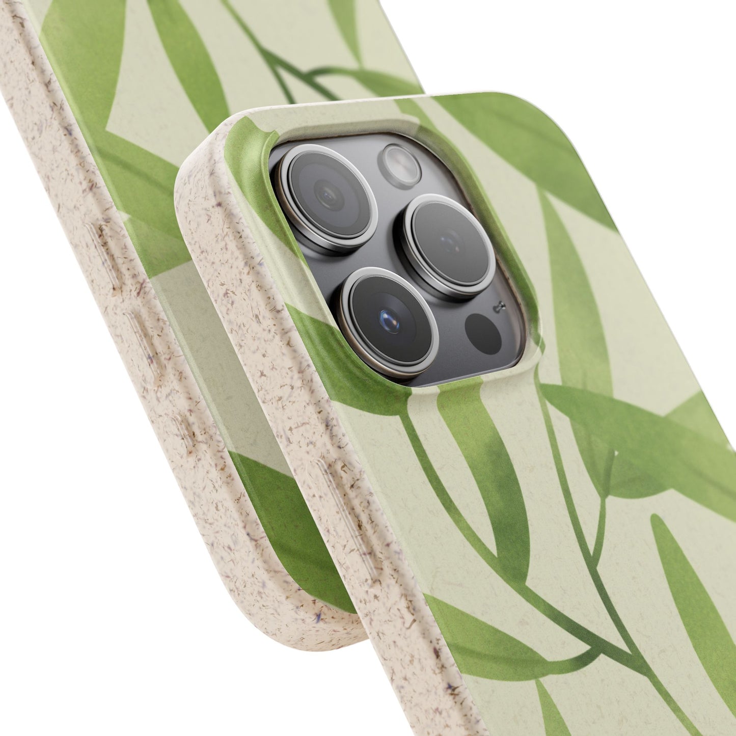 Biodegradable phone case - Green Leaves