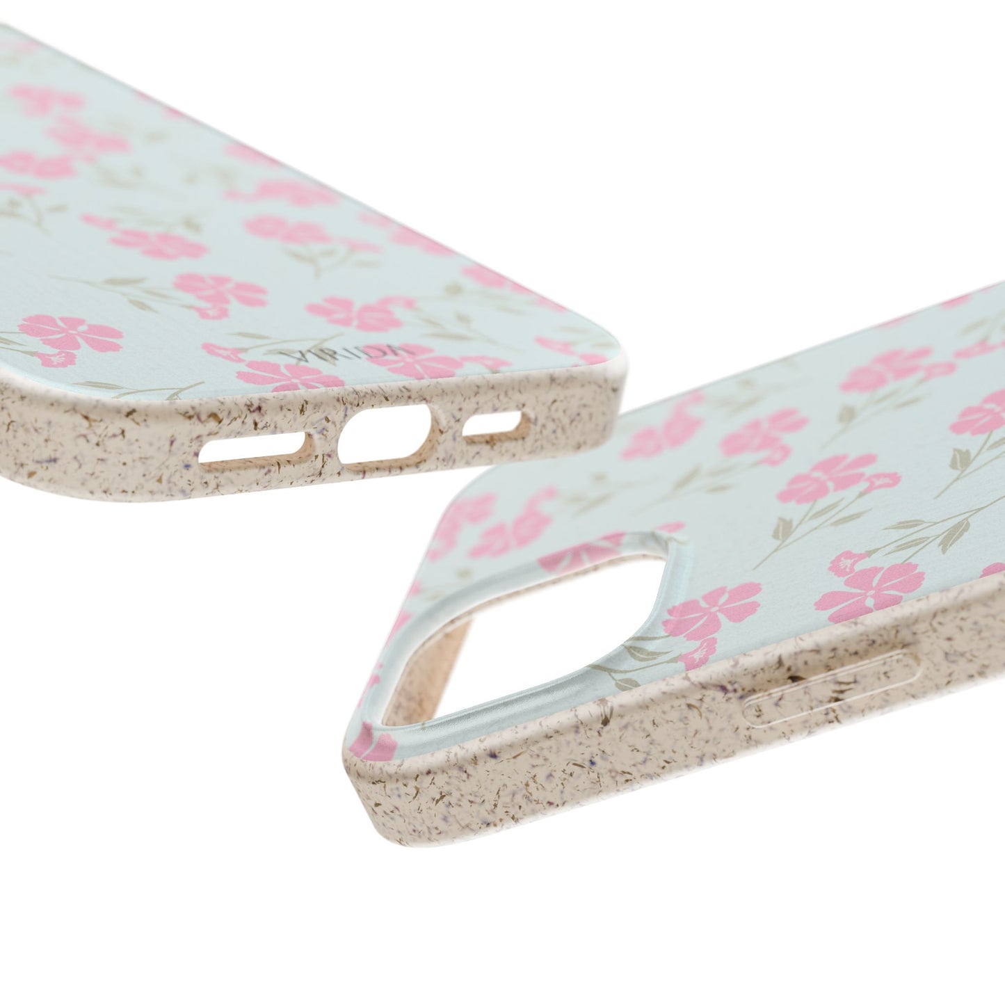 Biodegradable phone case - Vintage Pink Flowers