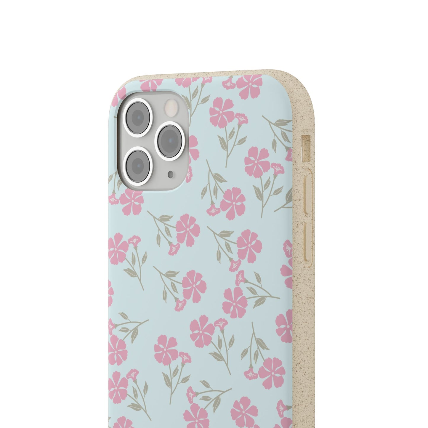 Biodegradable phone case - Vintage Pink Flowers