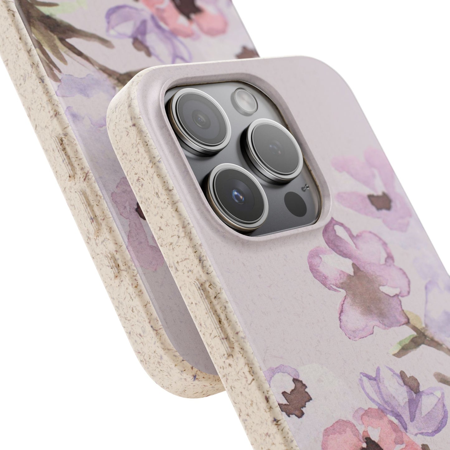 Biodegradable phone case - Purple Bouquet