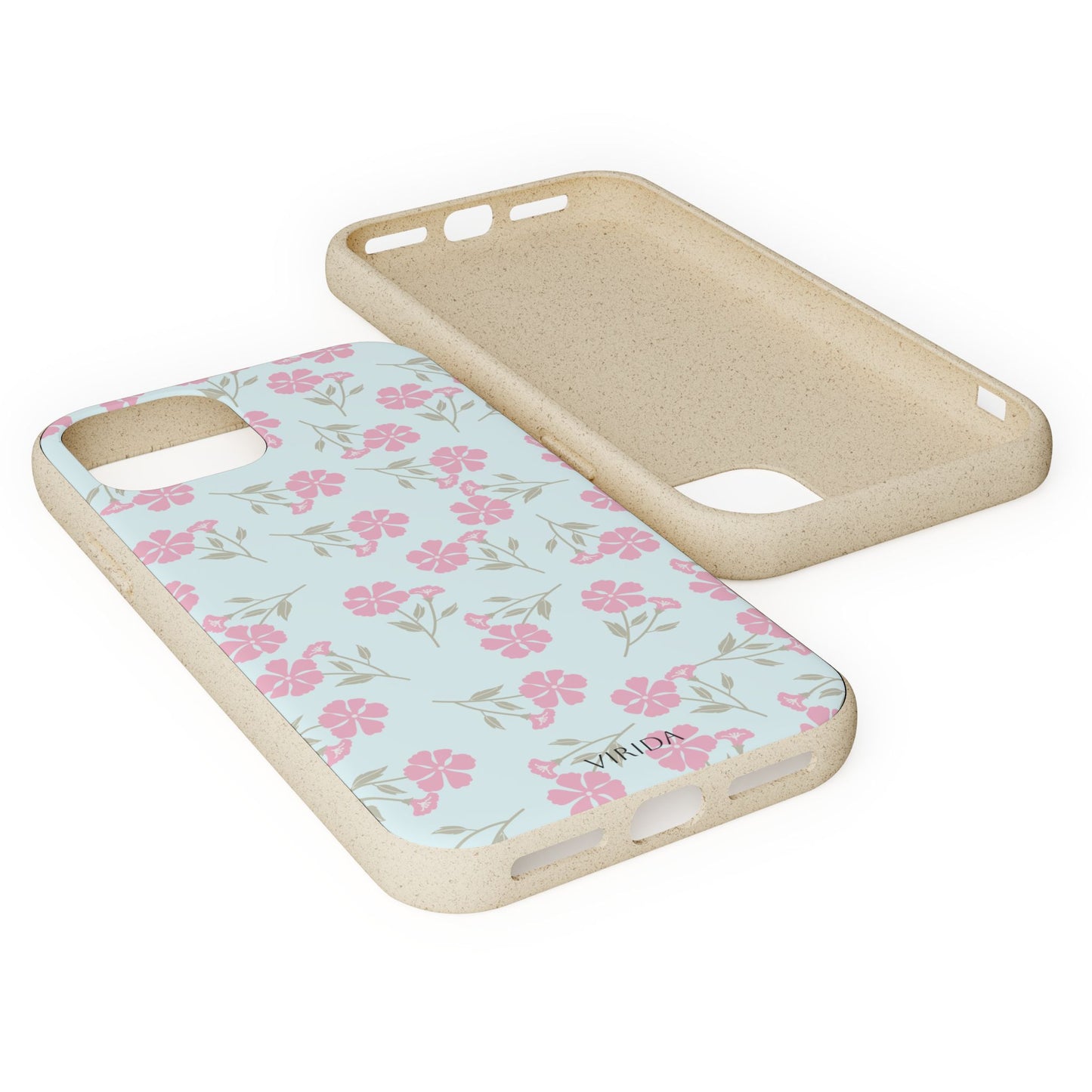 Biodegradable phone case - Vintage Pink Flowers