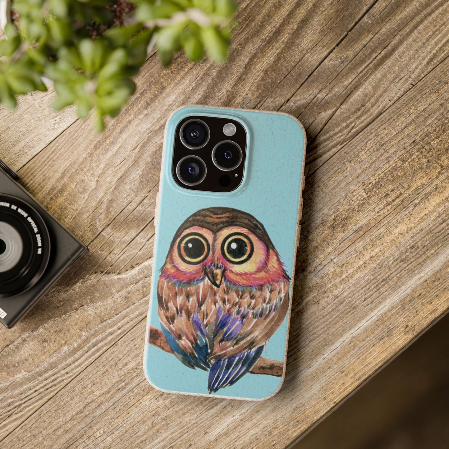 Biodegradable phone case - Owl