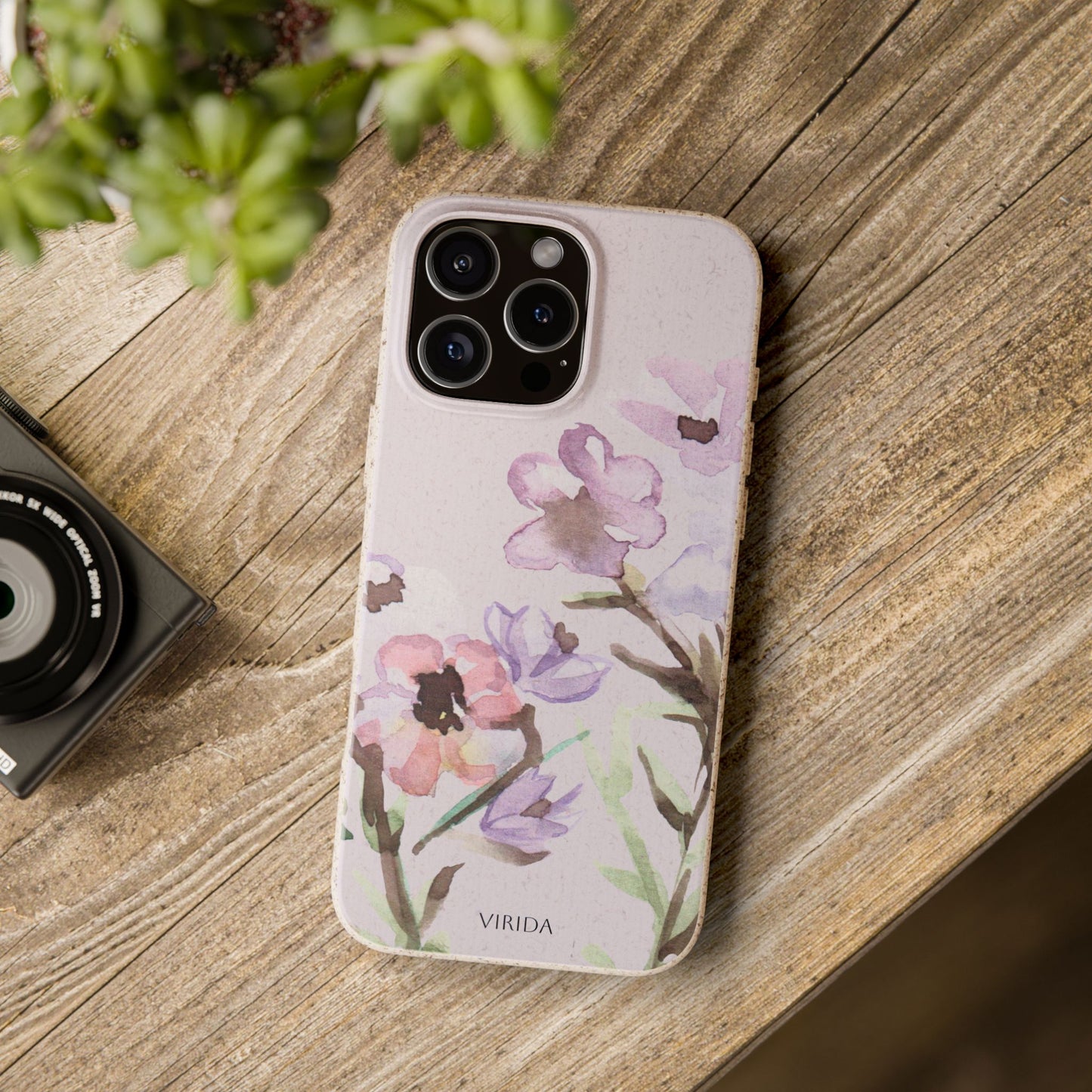 Biodegradable phone case - Purple Bouquet