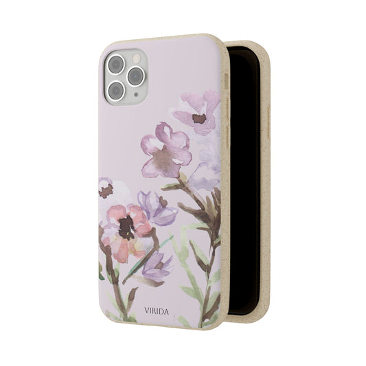 Biodegradable phone case - Purple Bouquet