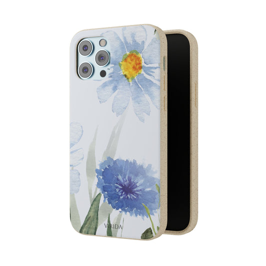 Biodegradable phone case - Blue Bouquet