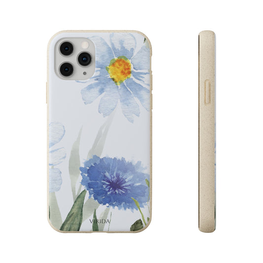 Biodegradable phone case - Blue Bouquet