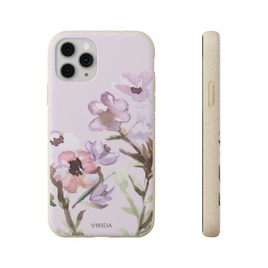 Biodegradable phone case - Purple Bouquet